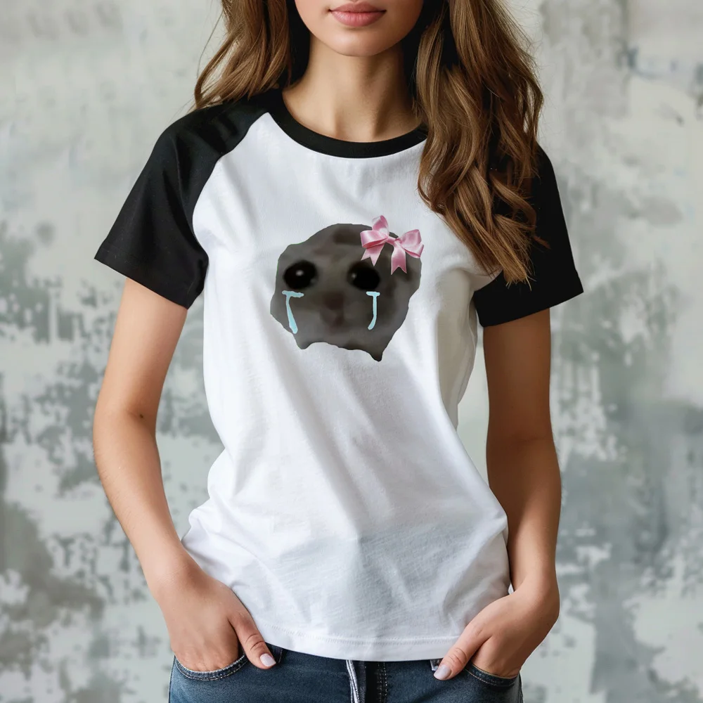 

Sad Hamster top women Y2K tshirt girl y2k designer clothing