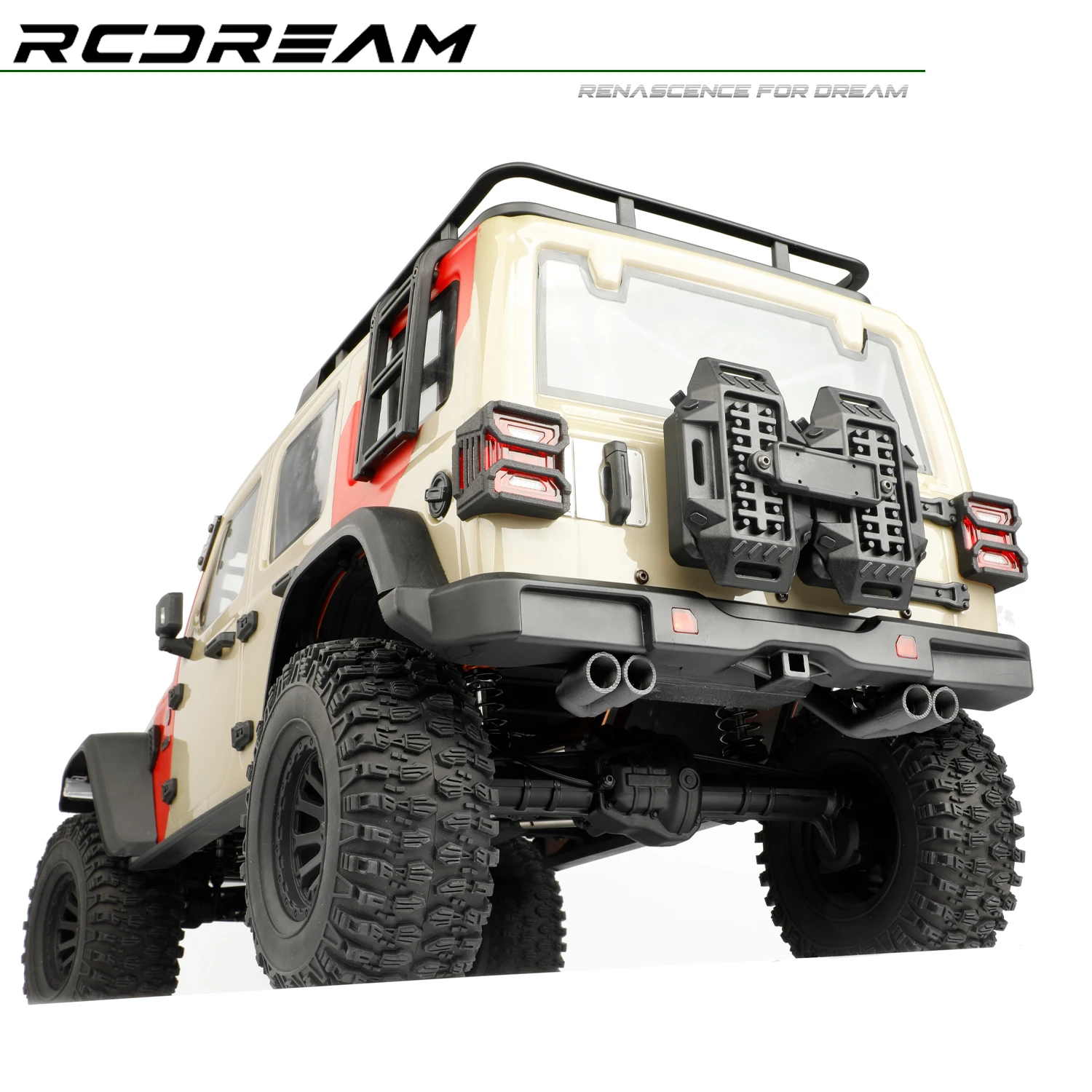 RCDream 1/7 MK07 JK07 Tail Light Cover Protective Net Over / Exhaust Pipe with Spring Auto-rebound Upgrade Parts #R181E R181G