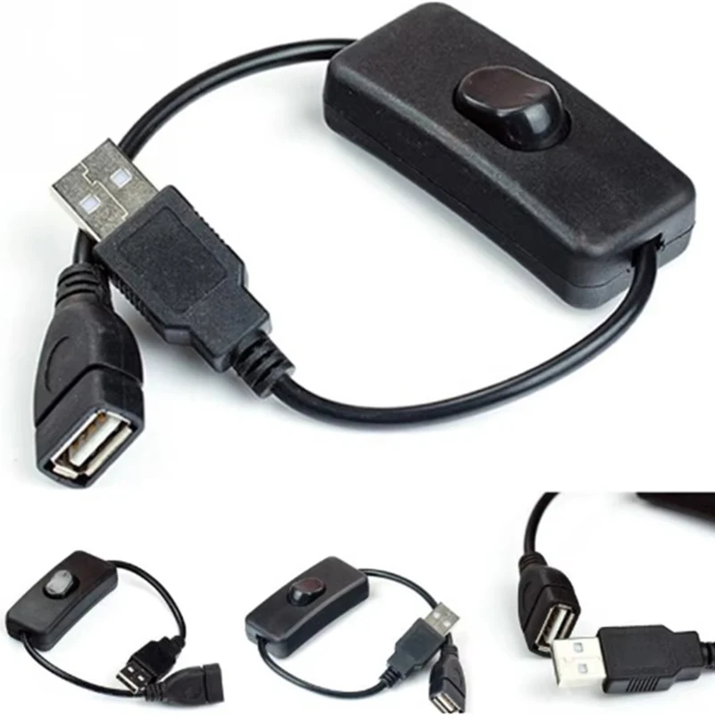 USB Cable 2.0 Male to Female Extension Extender Black Cable With Switch ON/OFF Cable For USB Socket USB Power Supply Device Tool