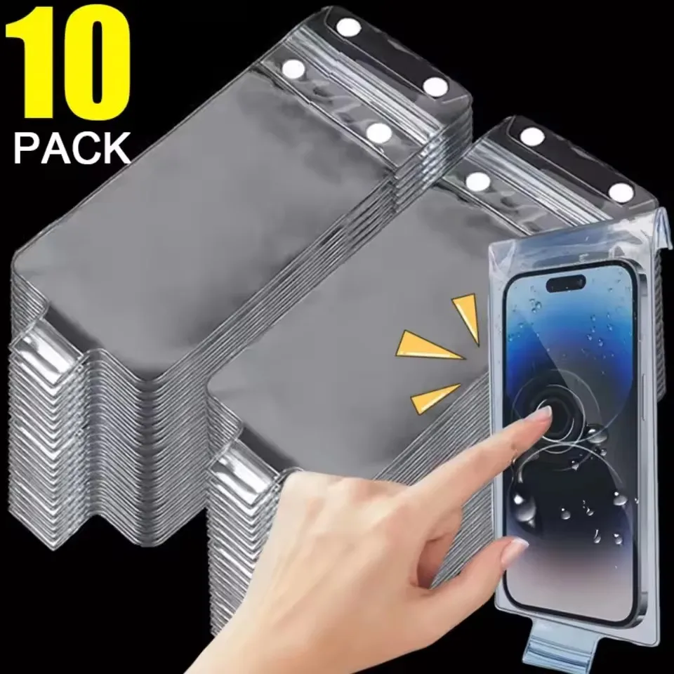 10/1PCS Transparent Waterproof Phone Covers Swimming Bags Underwater Cellphone Protector Pouch Bags for IPhone 16 Samsung Xiaomi