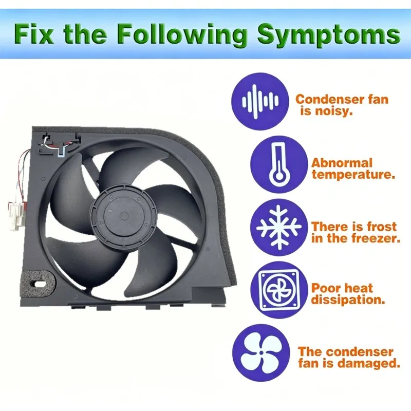 [B25B!】 DC12V 0.11A Evaporator Fan Motor For Refrigerator Model Z19W12MS1A5-52K09 Z19W12MS1A5-52K09 Fan Motor Replacemen