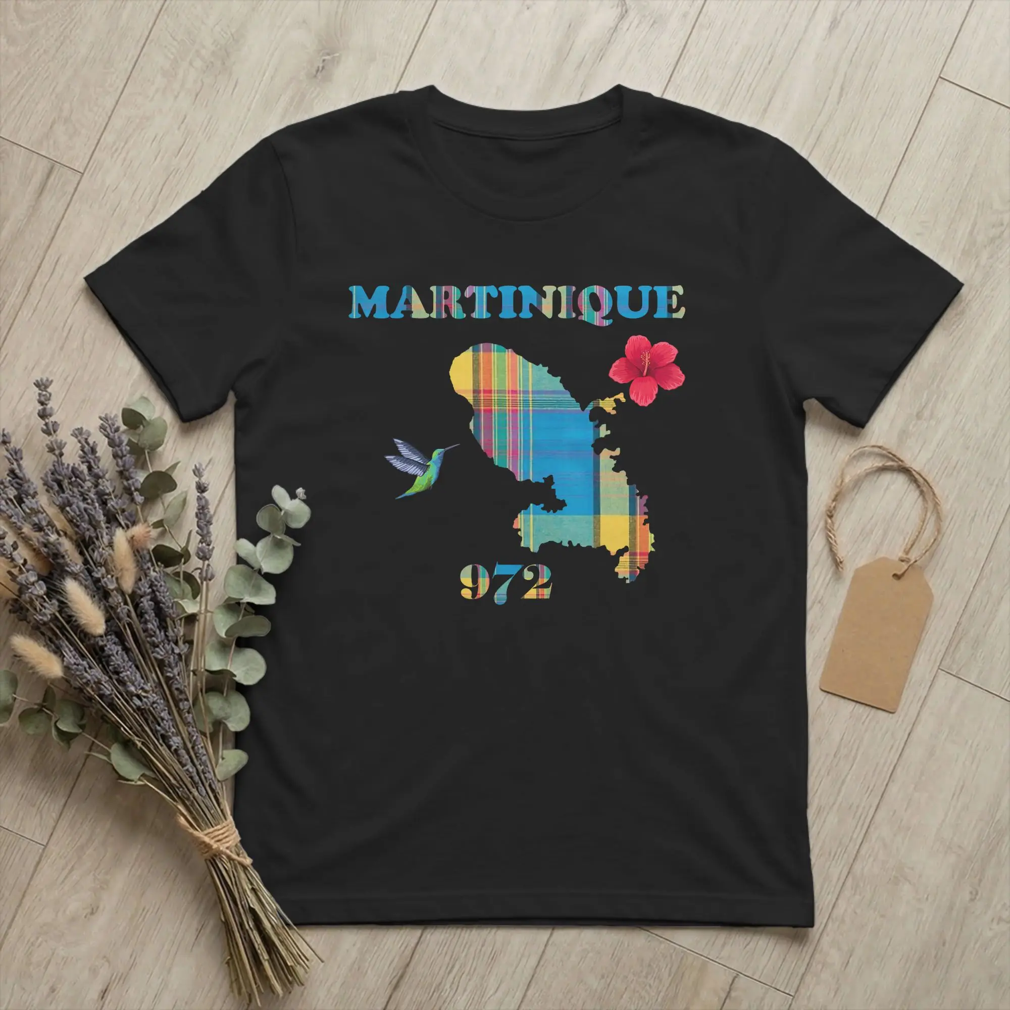 Martinique 972 Department Island Madras T Shirts Men's  Cotton Cool T-Shirts Crewneck French Tees Short Sleeve merch Summer