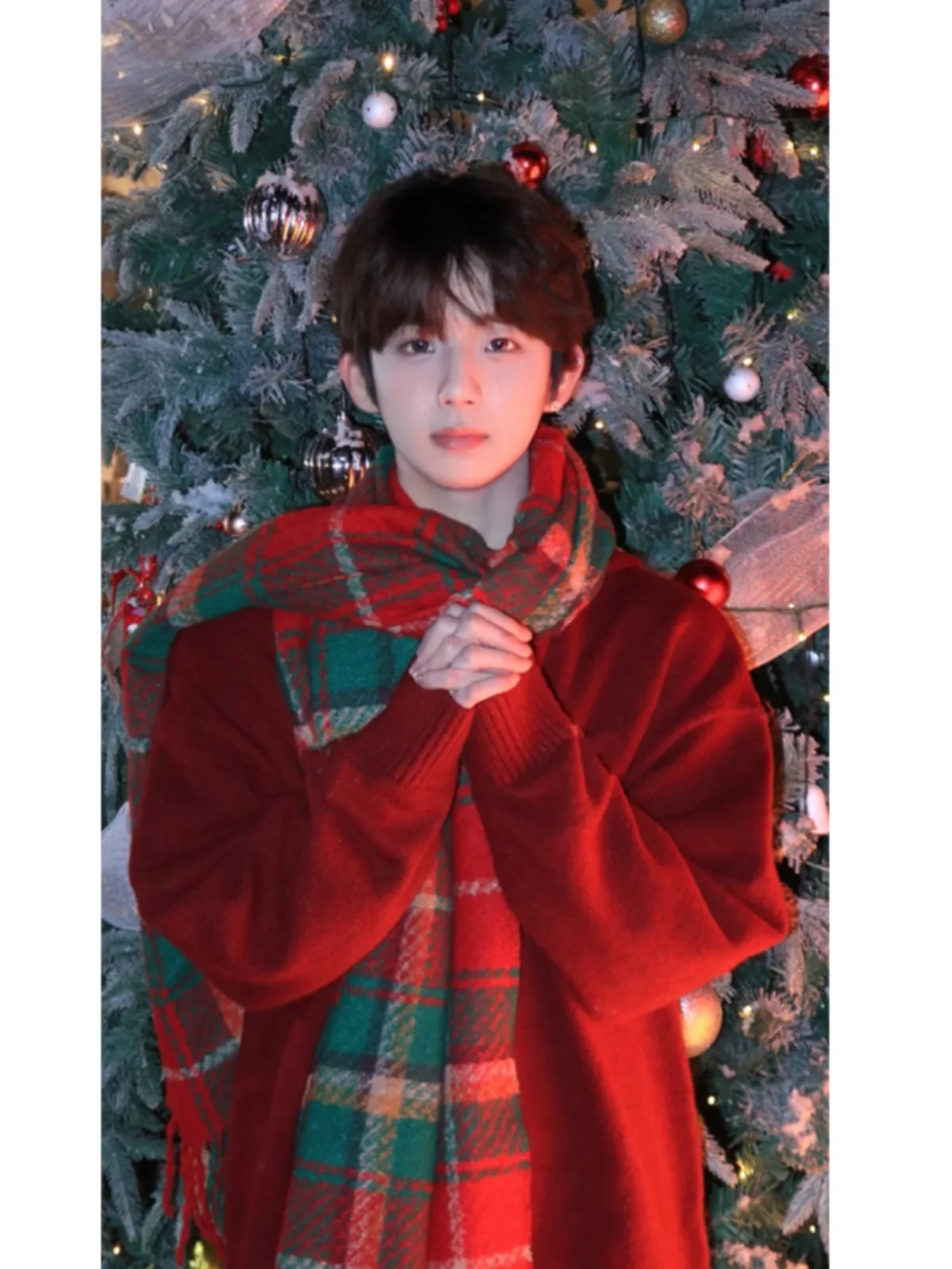 

Красный вязаный свитер мужской зимний с круглым вырезом, пуловер в расслабленном стиле, вязаная верхняя одежда, повседневный свободный крой, коллекция «Китайский зодиак»