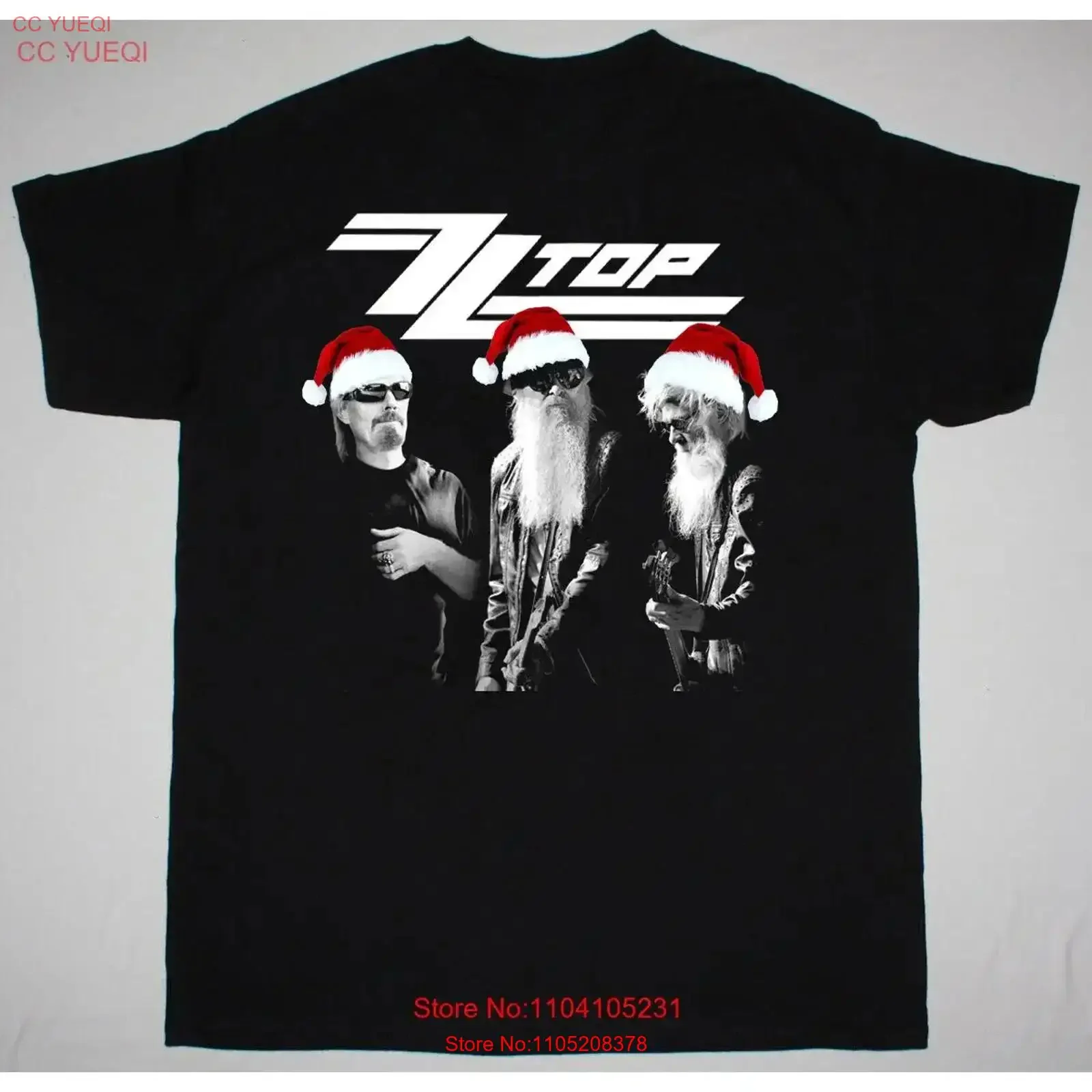 

Santa ZZ Top Merry Christmas Черная футболка всех размеров BT64 винтажная стираная дизайнерская одежда Повседневная универсальная графика