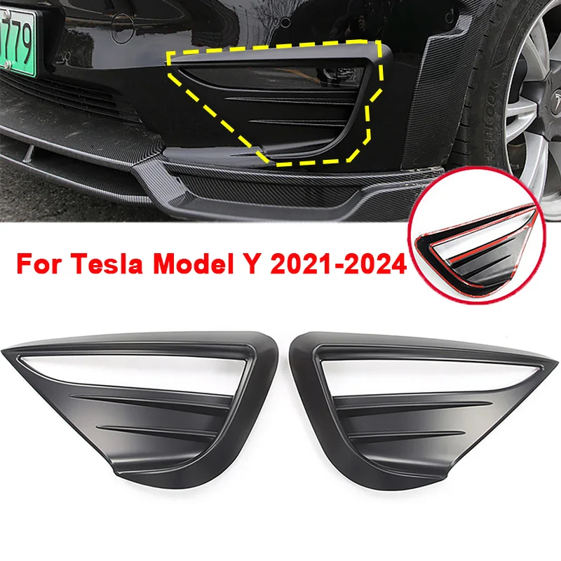 

Car Matte Black /Carbon Fiber Fog Light Cover Fit for Tesla Model Y 2021-2024