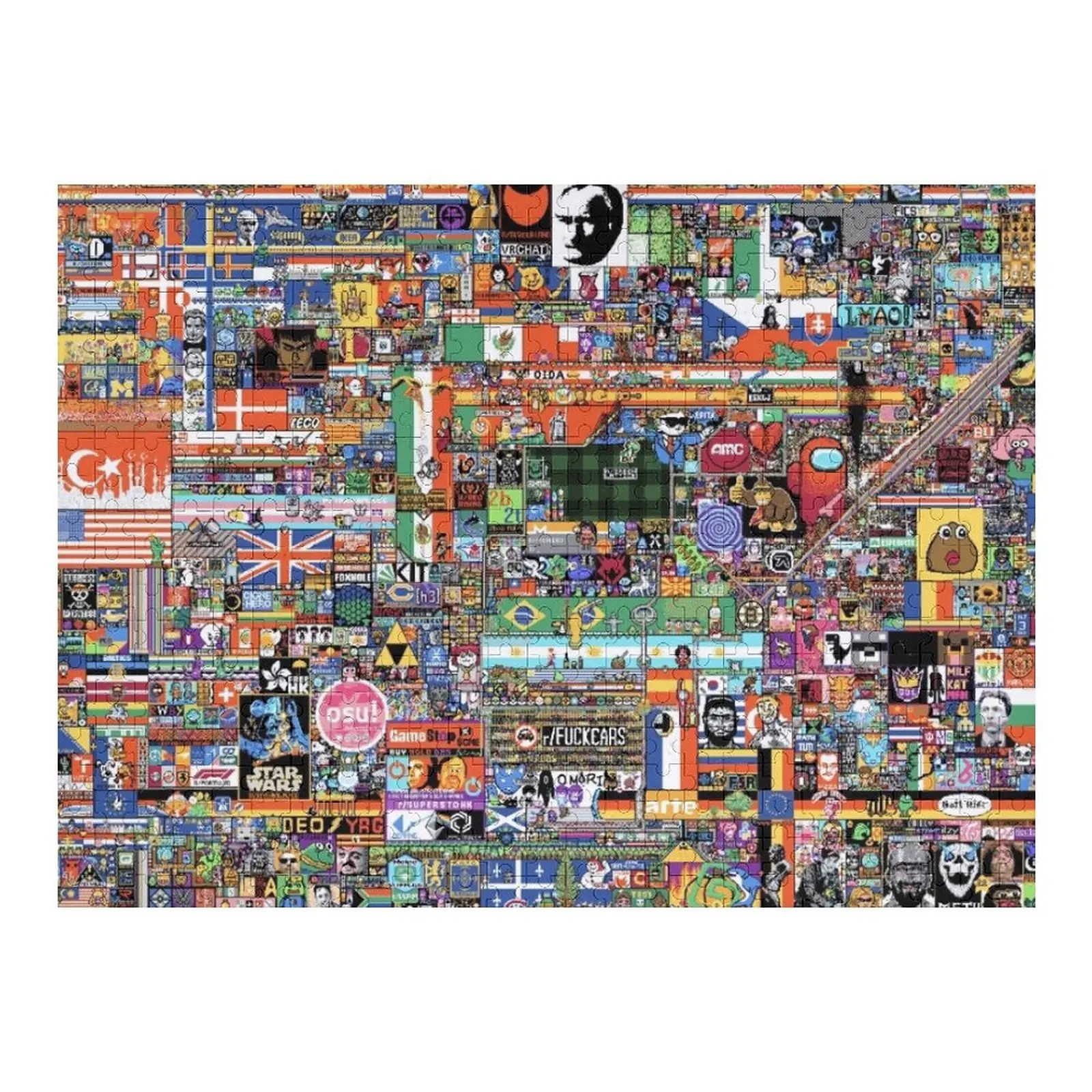 

Головоломка «Место r/place 2021. Персонализированные детские подарки. Пазл с двигателями.