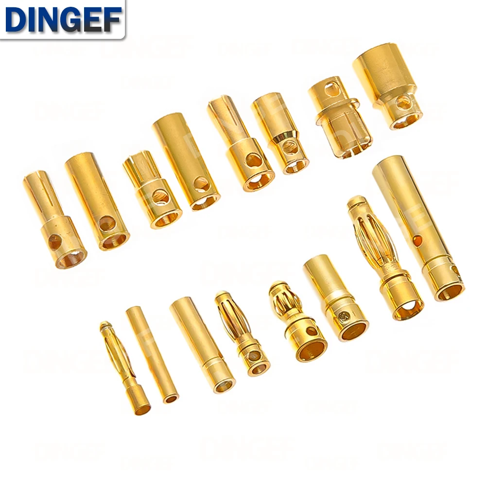 2mm 3mm 3,5mm 4mm 5mm 5,5mm 6mm 8mm RC batería chapada en oro conector tipo bala Banana conector Banana macho hembra de alta calidad