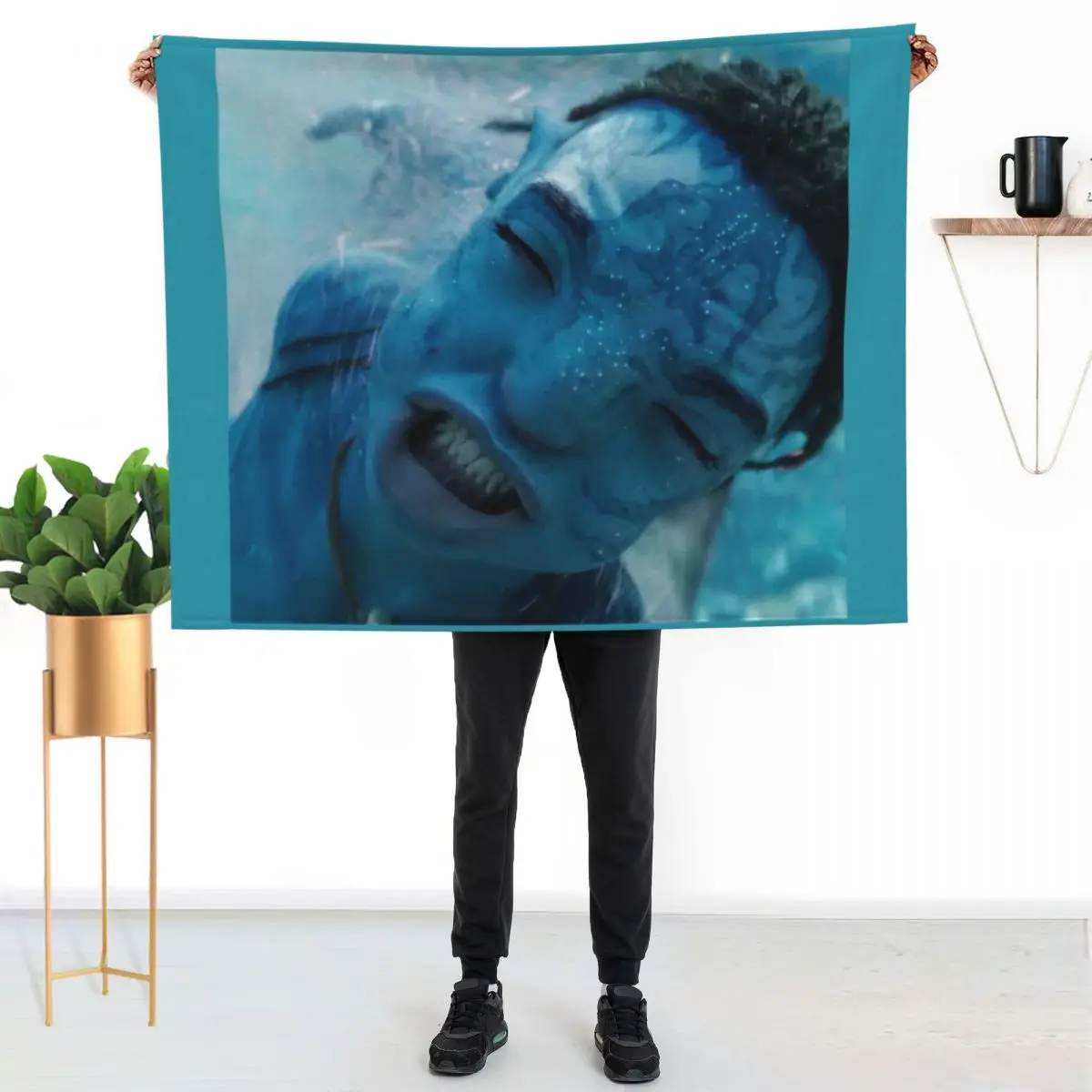 Lo'ak drowning Throw Blanket Luxury St Personalized Gift Flannel Luxury Throw blankets and throws Bed Blankets
