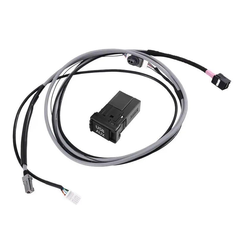 A98M USB AUX Interface 5 Pin Plug Adapter Harness Cable Kit Switch For Toyota Corolla Camry Reiz RAV4 Prius Verso Highland