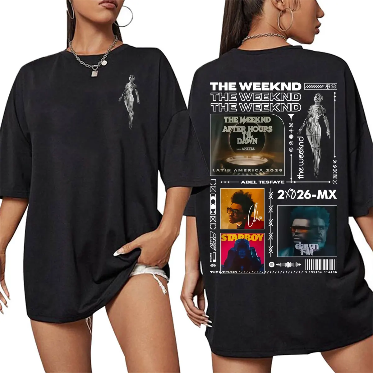 The Weeknd After Hours Til Dawn 2026 Xo Merch T Shirt Men Women Harajuku Classic High Street T-shirts Casual 100% Cotton T-shirt