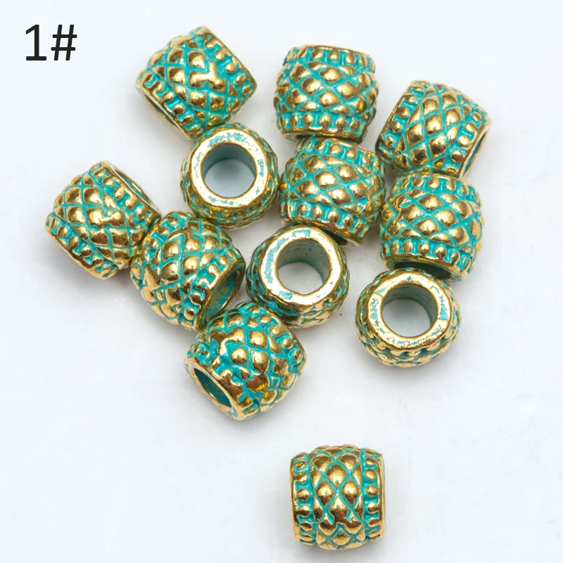 20/50/100/150Pcs Tibetan Beads Charms For Jewelry Necklace Bracelet DIY Spacer Bead Caps Flower Round Shape