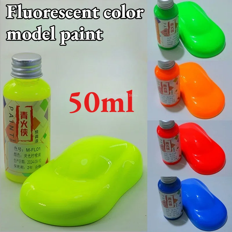 50ml Fluorescent Color Model Paint High Contrast High Fluorescent Military Model No Dilution Required Oil-based Pre Mixed Paint