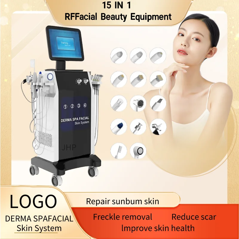 15 in1 Hydrofacial machine Diamond Peeling Microdermabrasion Water Jet Aqua Facial Hydra Dermabrasion Machine For Spa Salon CE