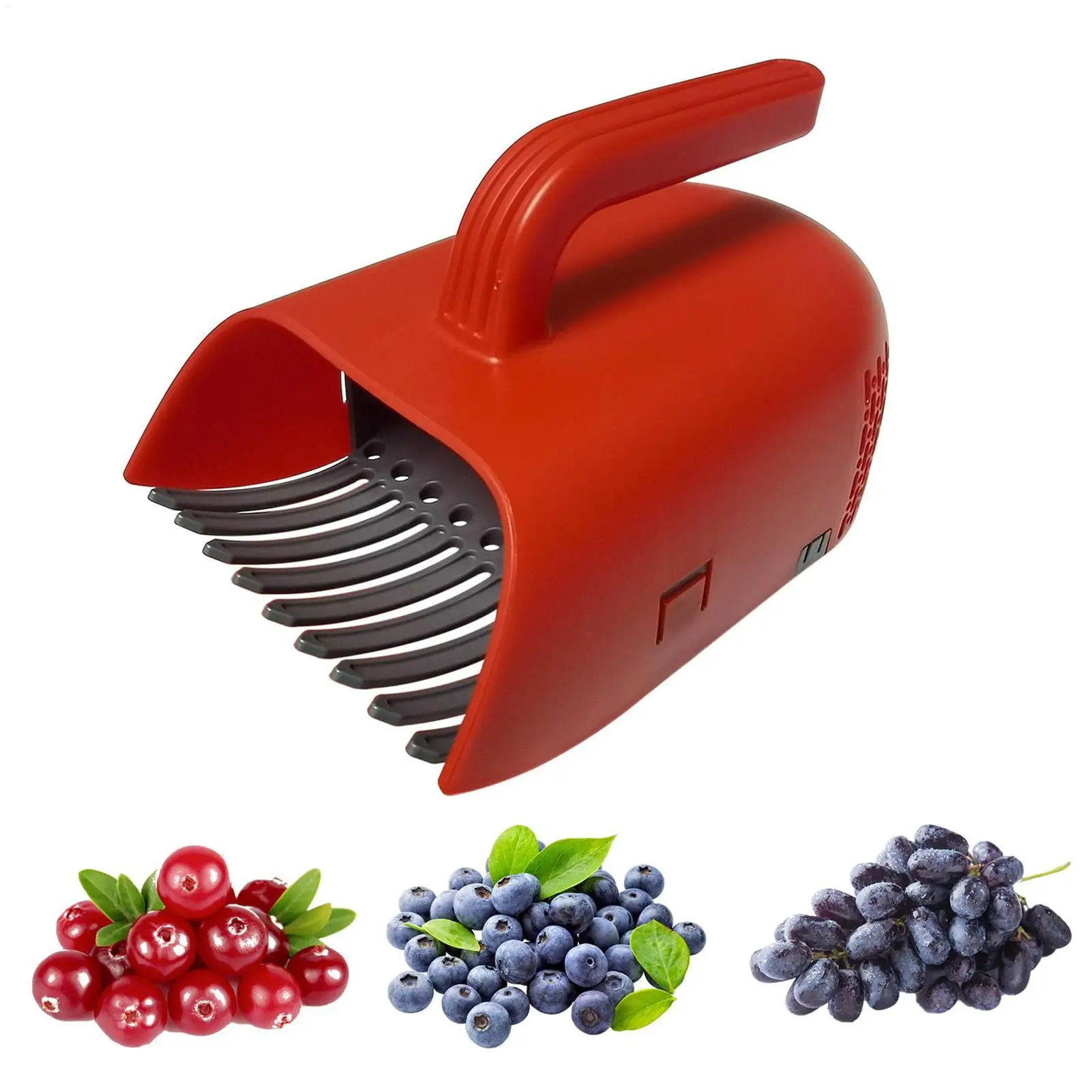 Portable Berry Picker Ergonomic Berry Pick Rake Plastic Handle Picking Tool Blueberry Collection Harvester with Ergonomic Handle