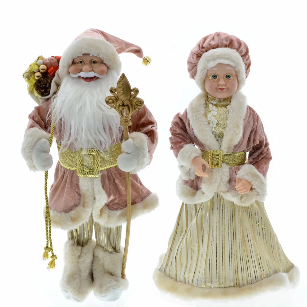 Nieuwjaar Kerst Kerstman Pop Beeldje Voor Home Decor Accessoires Navidad Boom Ornamenten 45 Cm Grote Staande Figuur 2023