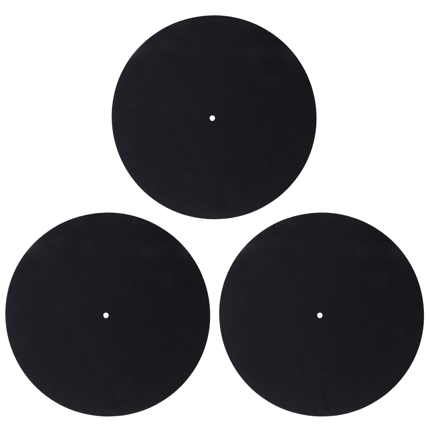 M16K-3Pcs Ultra-Thin Anti-Static Lp Vinyl Turntable Record Player Pad For Phonographs Flat Soft Mat Record Slipmat Mat Pad