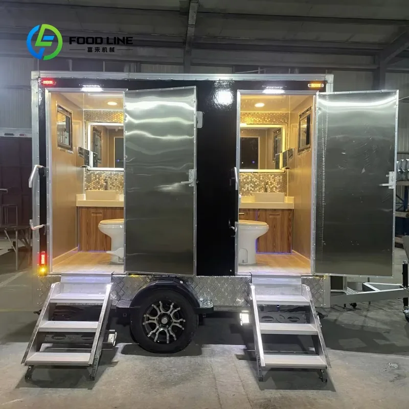 Portable Luxury Bathroom Outdoor Mobile Restroom Toilet Trailer Camping Shower Room Customized Multi Scene
