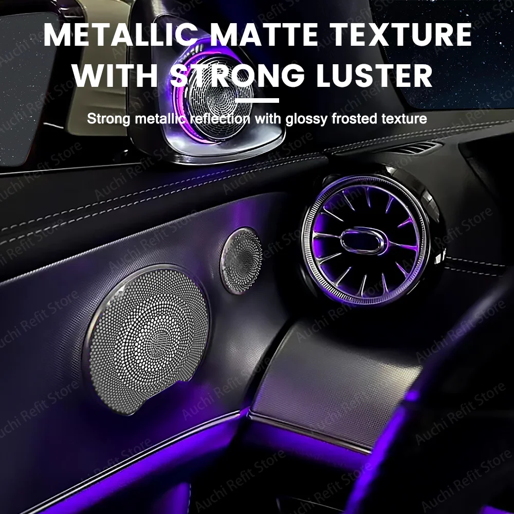No Lighting Stainless Steel Car Audio Speaker Decorative Cover for Mercedes Benz C Class W205 GLC X253 E Class W213 E-coupe W238