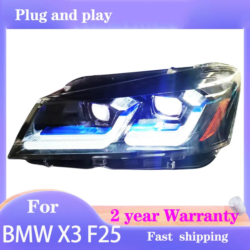 Car Styling for BMW X3 F25 Headlight 2010-2013 F25 Headlamp DRL Turn Signal High Beam Projector Lens