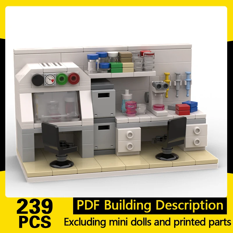 

City Street View Model MOC Building Bricks Cell Culture Laboratory Modular Technology Gifts Holiday Assemble Children Toys Suit