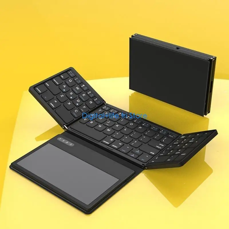 E06D Foldable Keyboard Wireless Portable Bluetooth-compatible Keyboard with Touchpad
