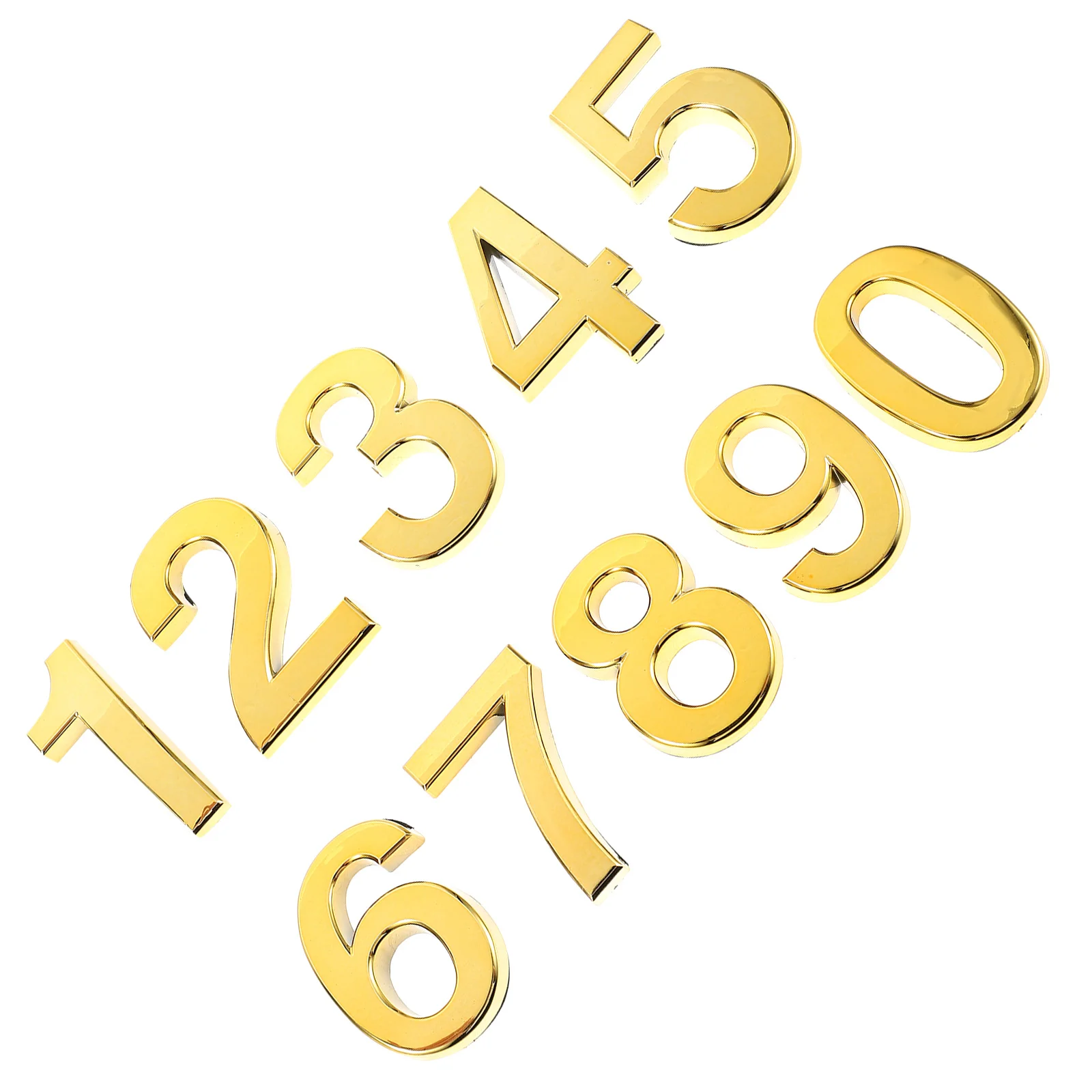 10pcs Modern Number Sign 3D Floating Acrylic For Outside Durable Stick On Address Numbers Mailbox Door Signs Door