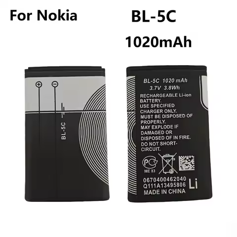 Suitable for Nokia mobile phone battery BL-5C /For Nokia BL-5C 1100 6230 6600 1108 1112 1200 n70 n91