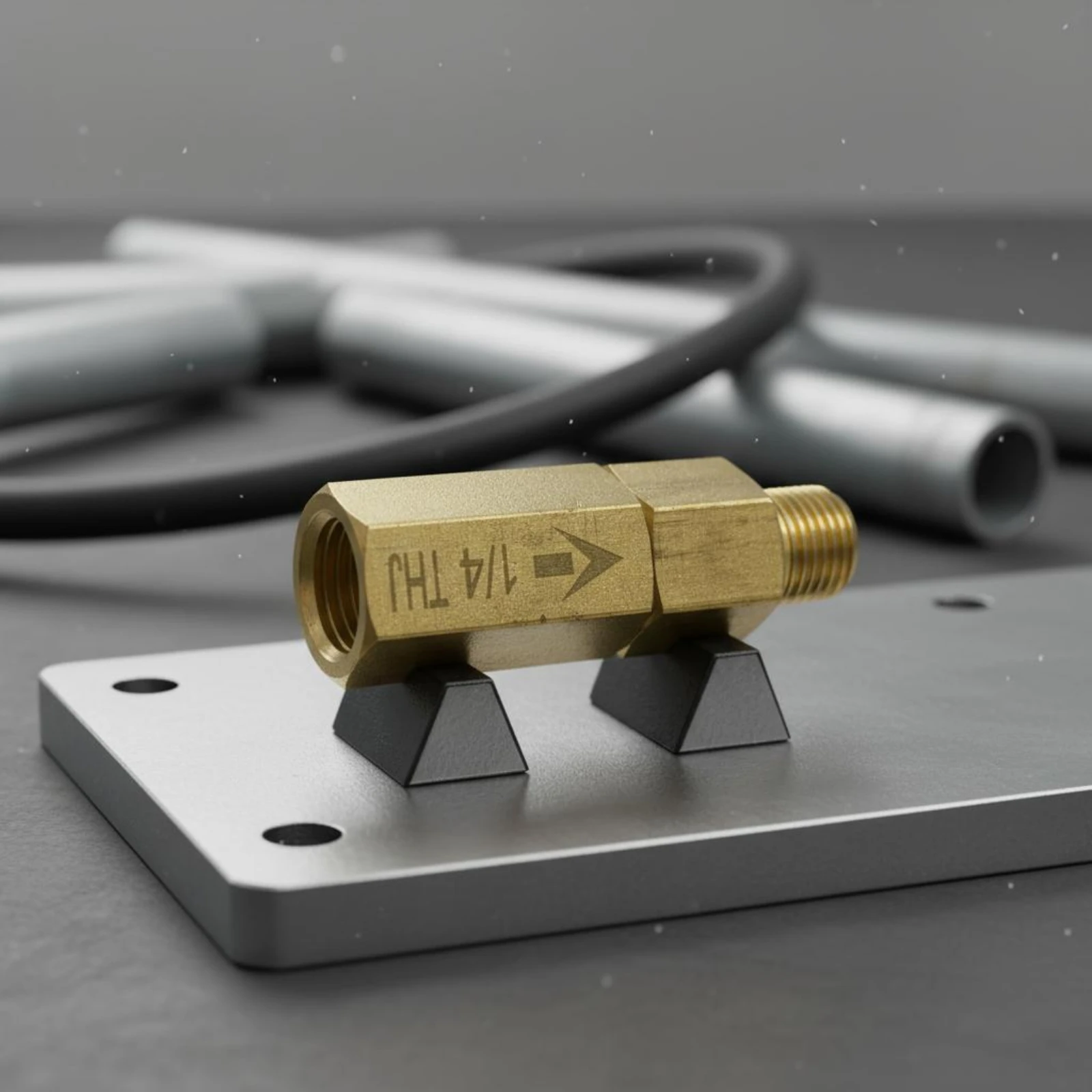 Transparent Compressor Check Valve Long-Lasting Compressor Oil Return Valve Industrial Part Pressure Control Brass Body
