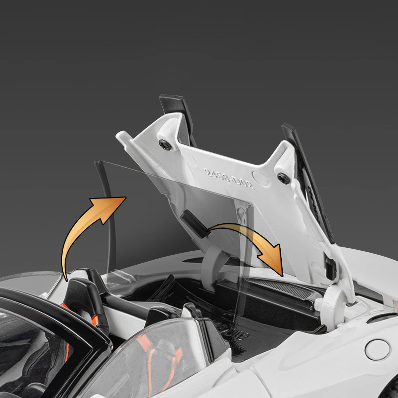 Super Sportcar ของเล่นจําลอง 1/24 720s รุ่นรถโลหะผสม Die Cast เสียงดึงกลับของเล่นยานพาหนะรุ่นเด็กของขวัญ