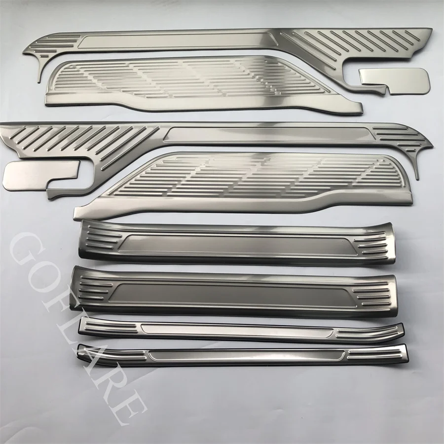 Car Accessories For Toyota Previa Estima door sill scuff plates strip welcome pedal Entry Guard Cover threshold stainless steel