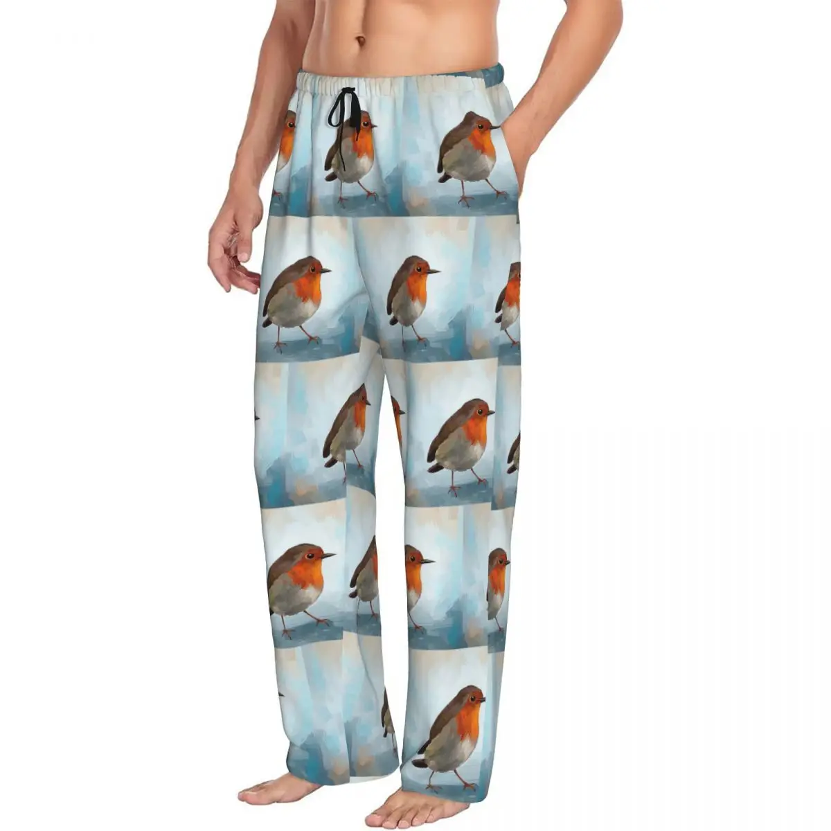 Custom Robin Pajama Pants Men Sleepwear Sleep Lounge Bottoms with Pockets