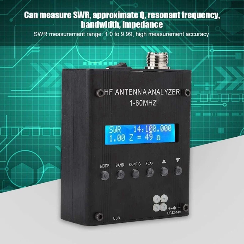 Promocja! Analizator antenowy, Bluetooth cyfrowy analizator antenowy krótkofalowy MR300 2.0V Pp typowy regulowany Tester mierników