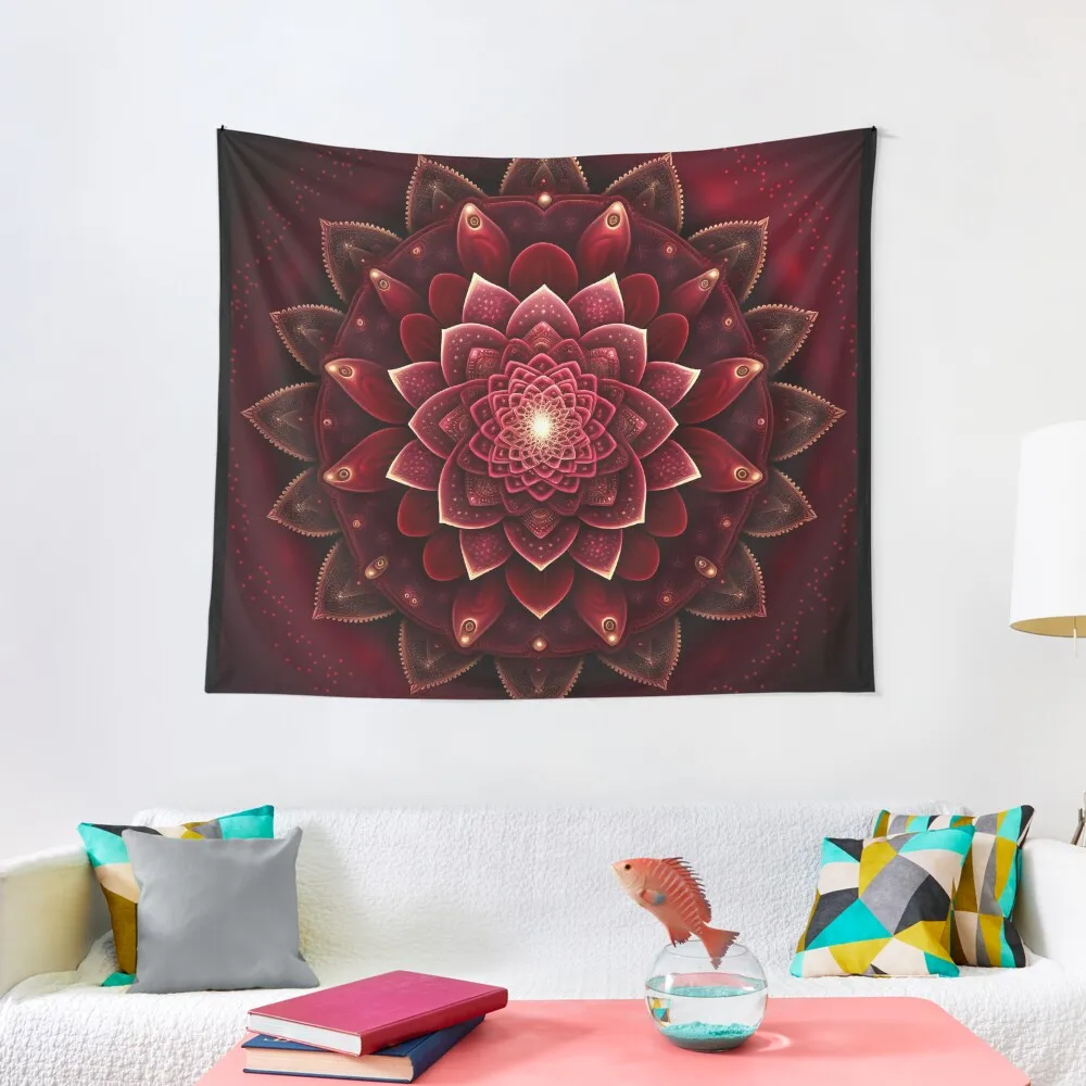 

Mandala tribal colour and pattern, energetic, light, gold, energy, spiritual image, zen Tapestry Bedroom Deco Tapestry