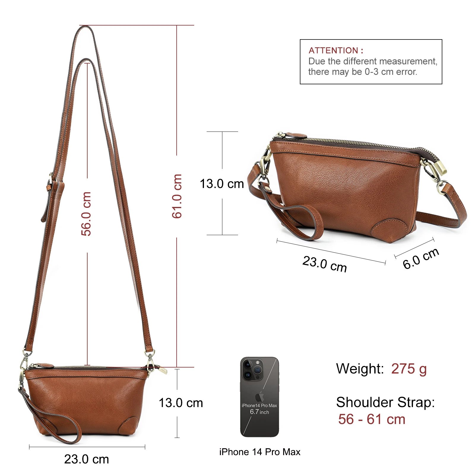 CONTACT\'S Genuine Leather Sling Shoulder Bags for Women Luxury Designer Female Bags Handbags Clutch Bags Phone Pocket Wallets