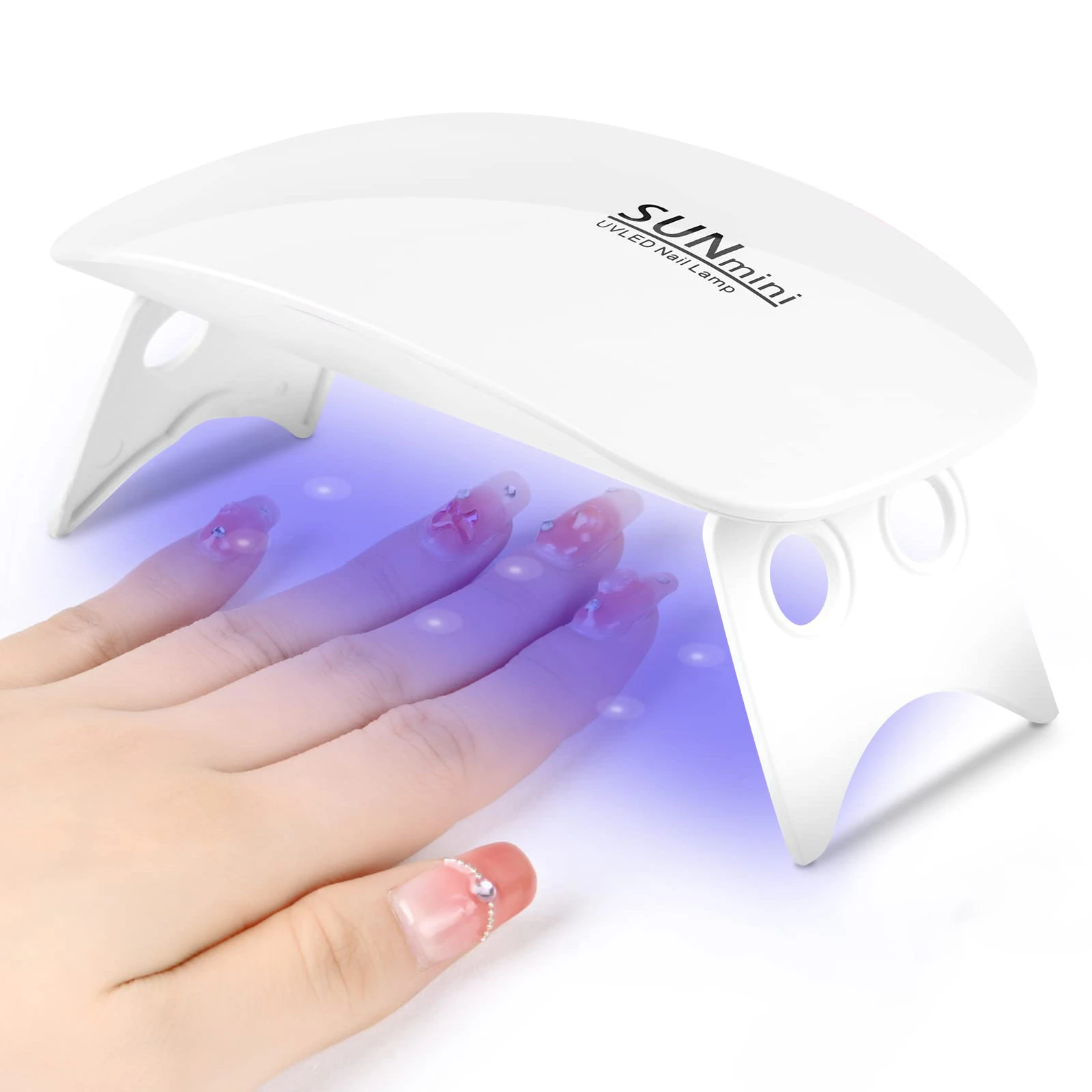 Portable 6 LED UV Nail Lamp 6W Mini Nail Dryer Machine Foldable Manicure Tool for Gel Polish Varnish Quick Drying USB Cable