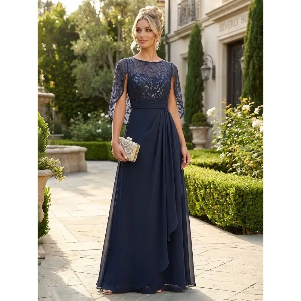 Customized Sequined Beaded Mother of Birde Dresses 2026 Pleated Women‘s Wedding Party Attire Gowns Florals Elegant Evening Dress