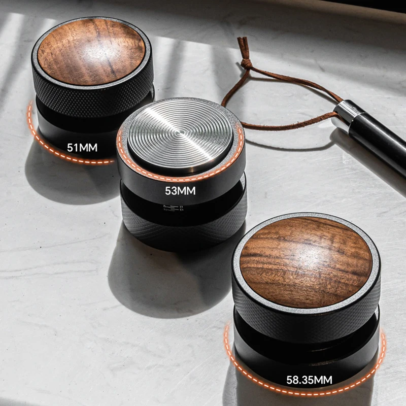 

Adjustable Depth Coffee Tamper 51/53/58.35mm Stainless Steel Gravity Calibrated Professional Barista Tools for Espresso Brewing