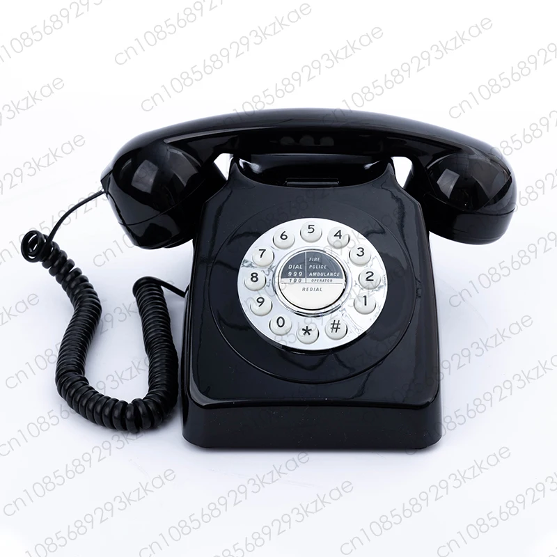 

Classic Vintage Turntable Phone Retro Rotary Mechanical Bell Phone Home Hotel Antique Landline Phone