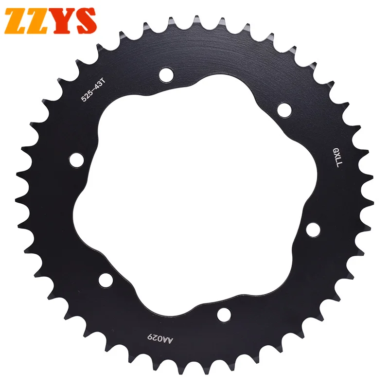 525 43T Tooth Rear Sprocket Gear Star Wheel Cam Pinion Freewheel For Ducati Road 1200 R Monster 2016-2019 1198 Diavel Dark 13-15