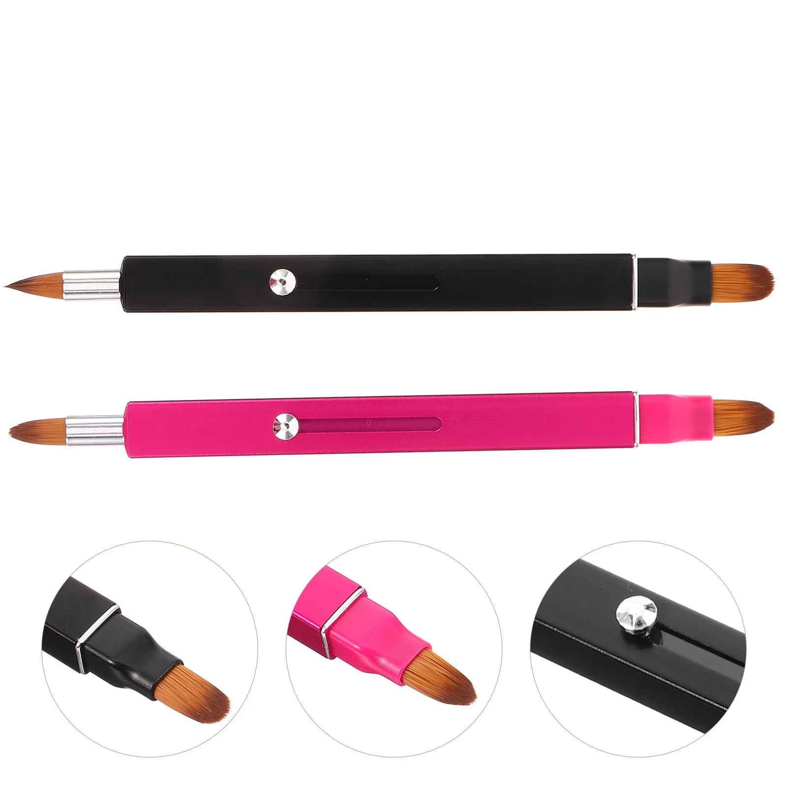 2 Stuks Lippenstift Applicator Borstels Multi-Gebruik Lip Wand Voor Lipgloss Balsem Crème Smudge-Gratis Afwerking Reizen vriendelijke Make-Up Tool