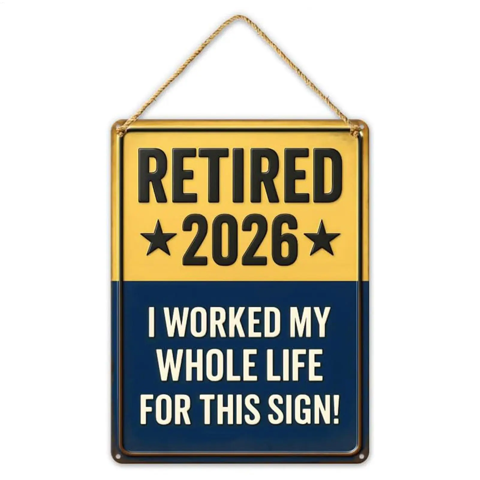 Retired Signs for Men Women Bright Long Lasting Photo Prop Keepsake Retirement Party Decoration for Home Bedroom Offices Cafes