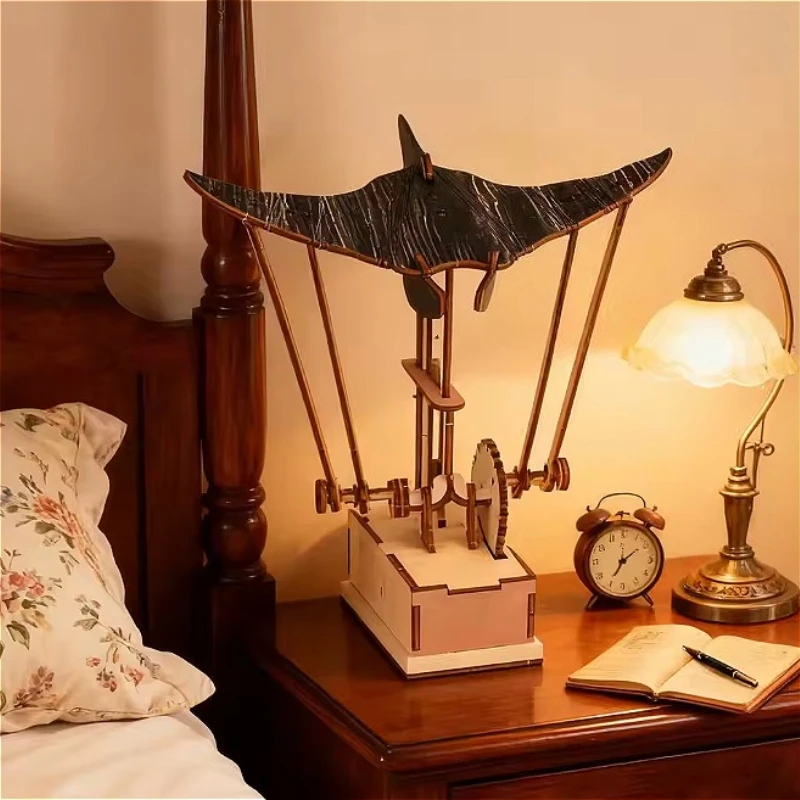 

Фигурка ската-манты ручной работы: креативная скульптура животного с движущимся телом, украшение для дома, офиса, стола, подарок для друга