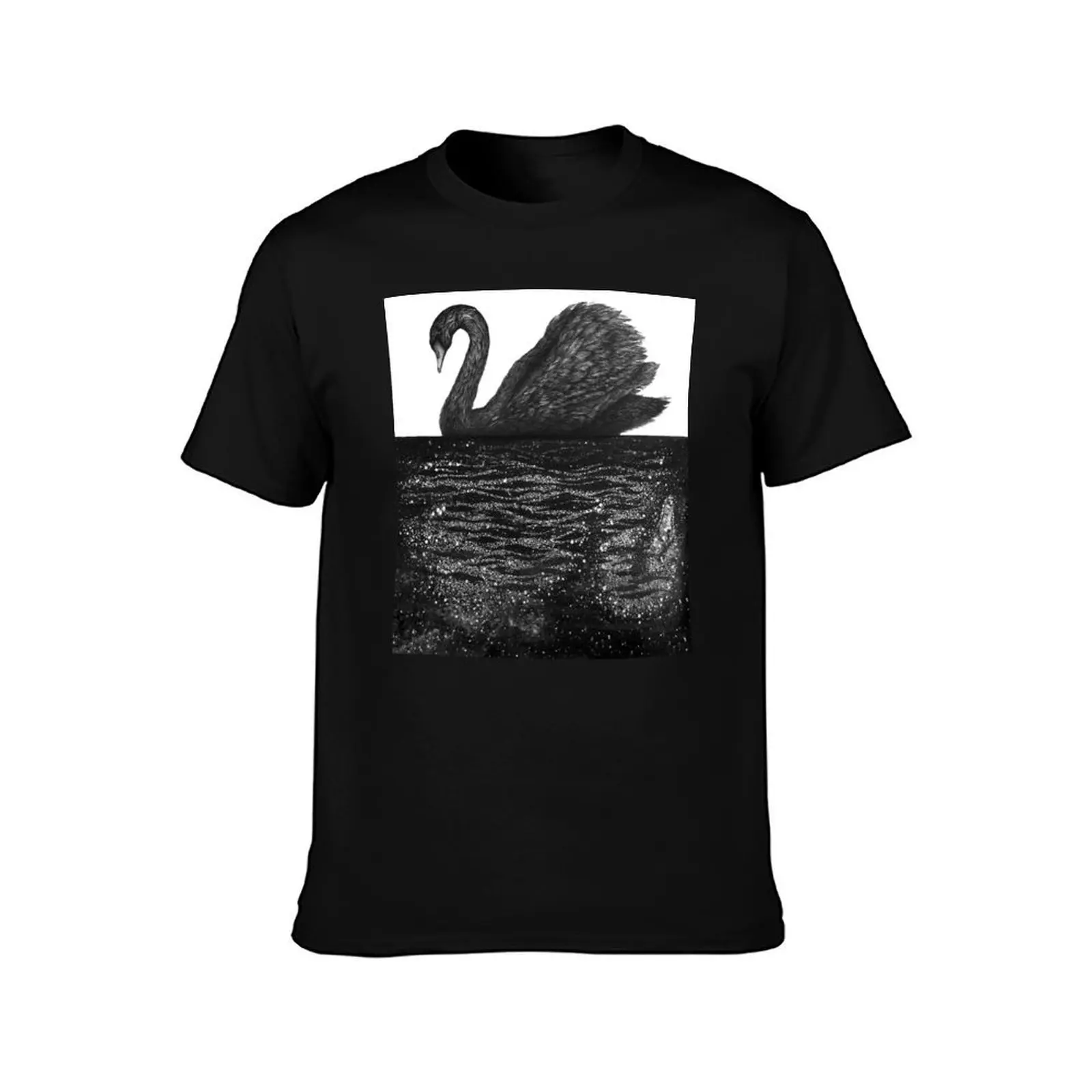 The Other Side: Black Swan T-Shirt, Summer Casual Cotton Tee, Oversized Streetwear Tops, Vintage Graphic Print, Unisex Men Women
