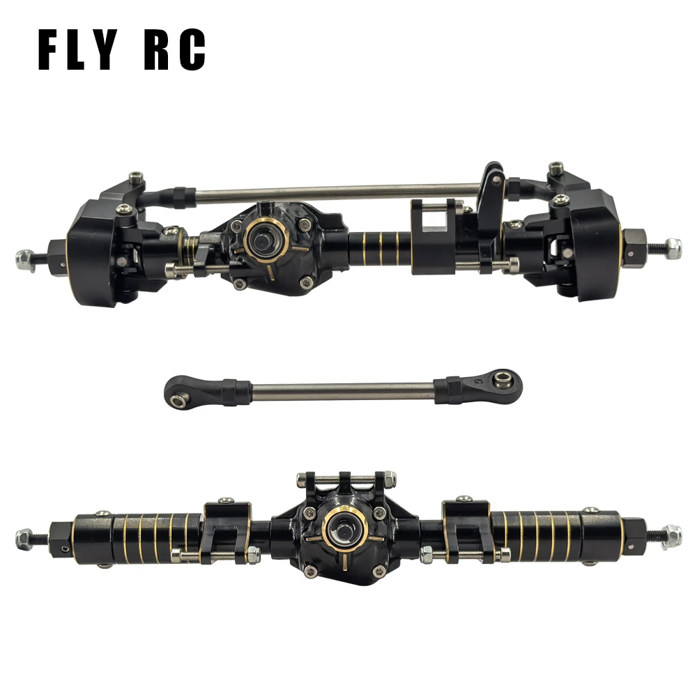 Axial Scx10 Pro Axle Upgrades Parts Metal  Heavy Duty Brass Black Coating Complete Front Rear Straight Axle for 1/10 RC Crawler