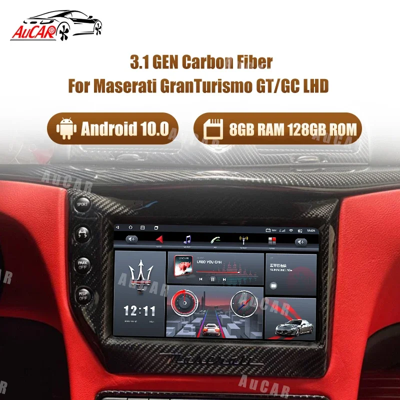 AuCAR 3.1 Head unit  Android for Maserati GranTurismo GT/GC Car radio multimedia Stereo Audio DVD player 2007-2017 8GB RAM