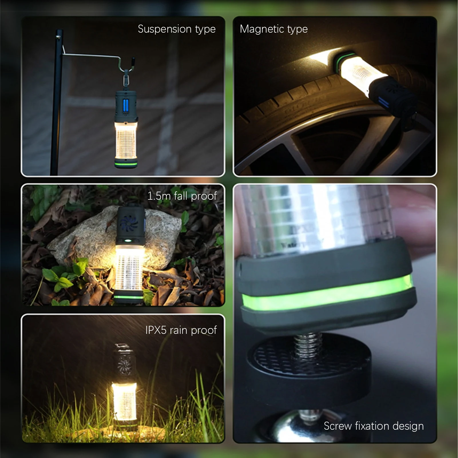 New Portable USB Rechargeable Emergency Lights Outdoor Lanterns with 6 electric Mosquitoes Repellent Tablets Camping Light Set