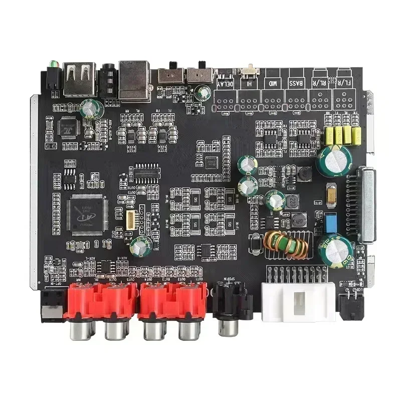 Durable 4 in 6 Out 31 Segments DSP Power Amplifier Box RY-151