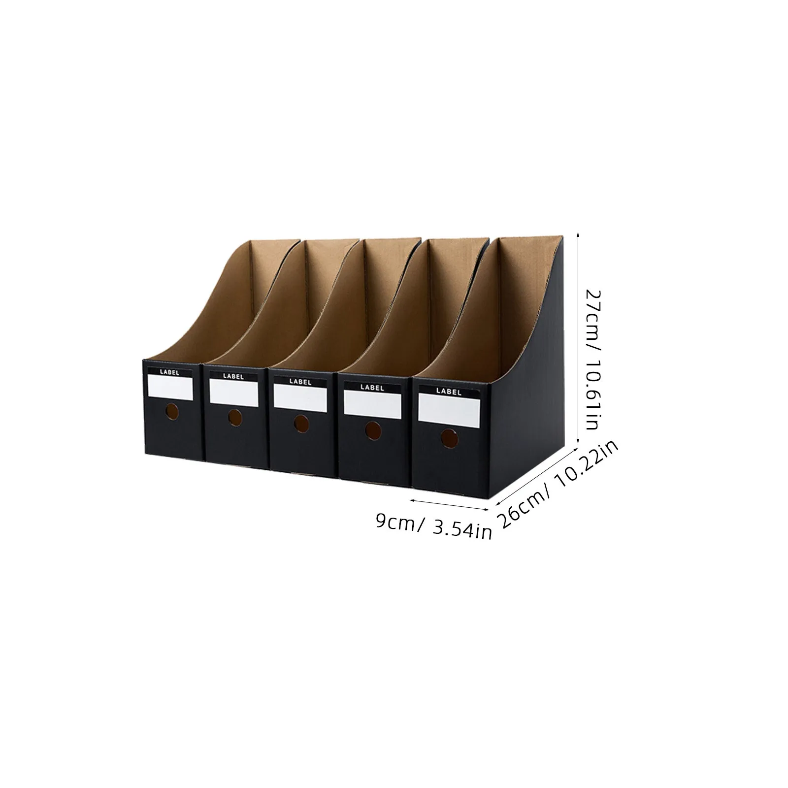 5 pcs File Storage 26X9Cm Paper Desk Organizer For Magazine Document With Labels File Box Folder Organizer Magazine Holder