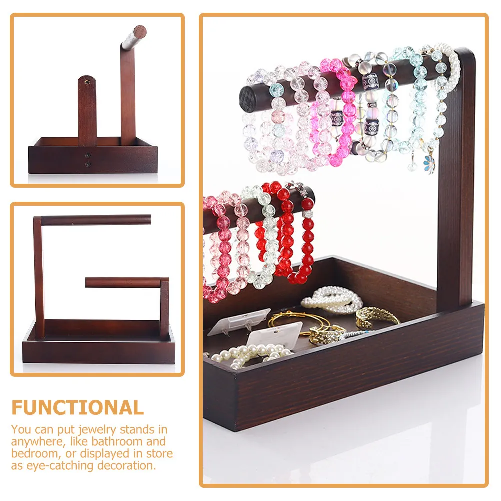 Jewelry Display Stand Bracelet Organizer Keychain Storage Rack Multi-Function Holder Desktop Bracelet Display Rack Watch Storage