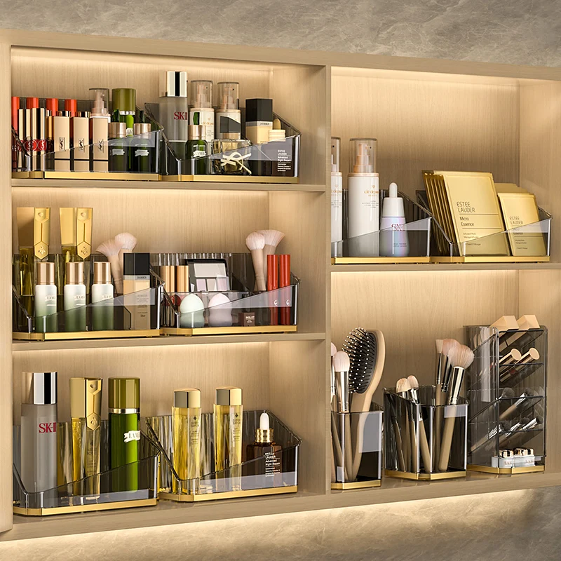 الفاخرة ماكياج المنظم سطح المكتب الحمام فرشاة للمكياج صندوق تخزين مكتب القلم صندوق فرشاة للمكياج المنظم صندوق تخزين أحمر الشفاه #2